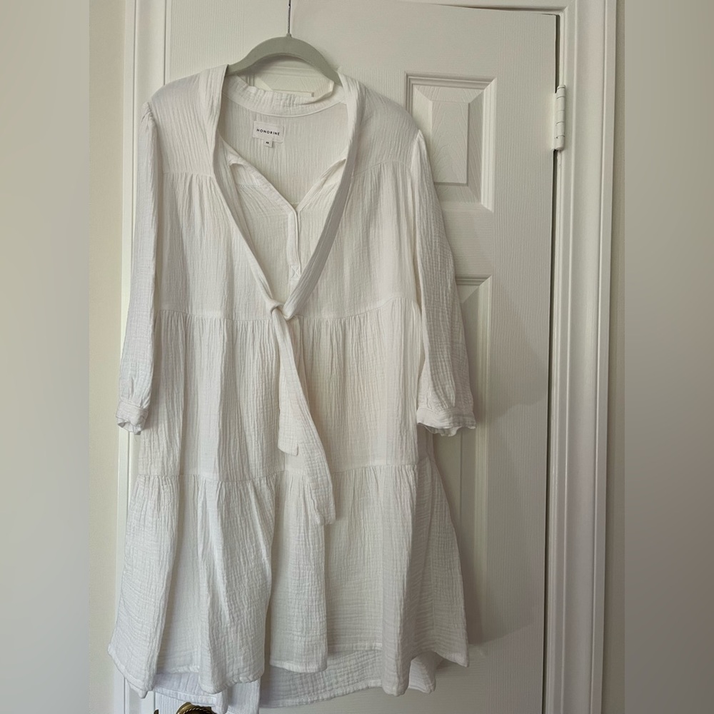 Honorine XS White Dress wih tie